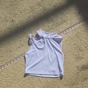 SHEIN White Ribbed Crop Top